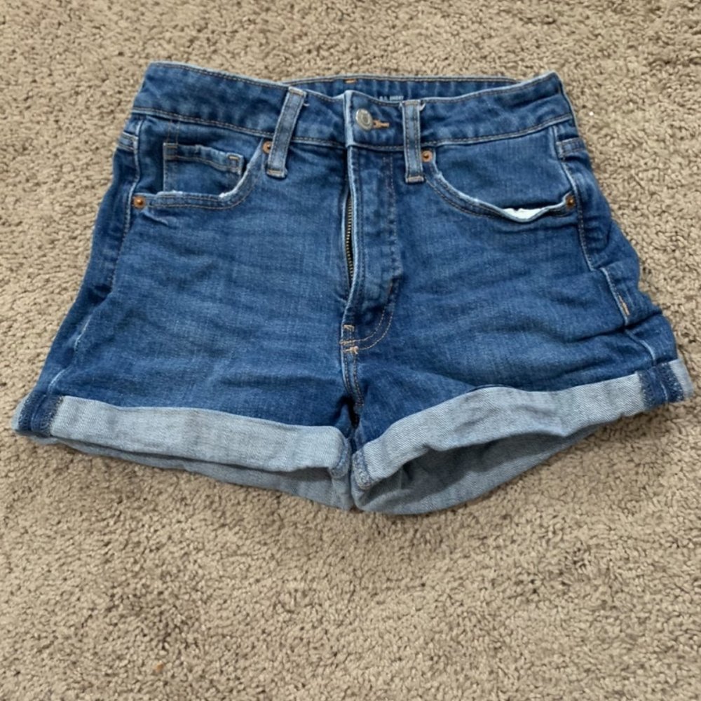 Jean high wasted shorts, Size 0